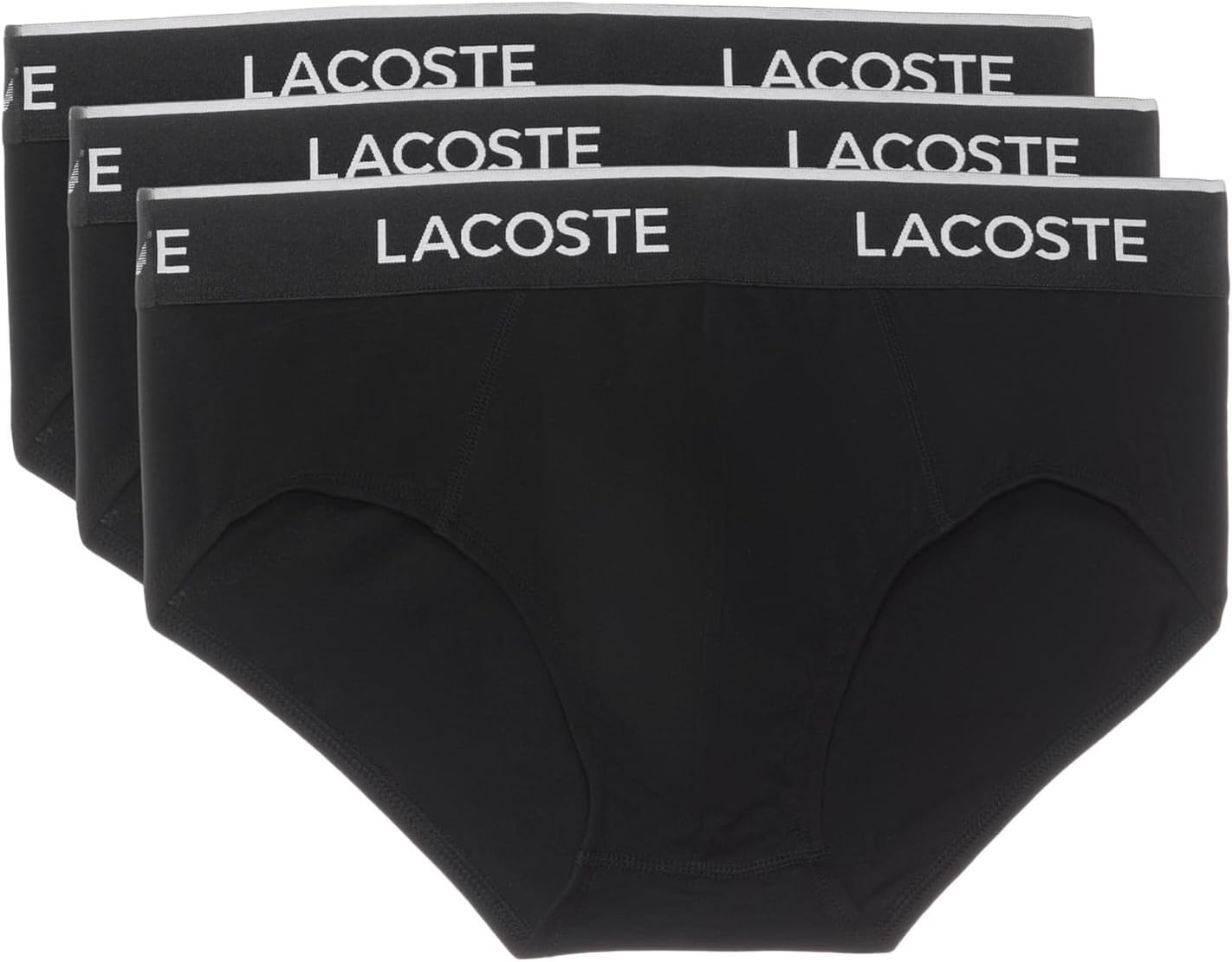 

Трусы Lacoste Cotton Stretch Essentials Briefs 3-pack, черный
