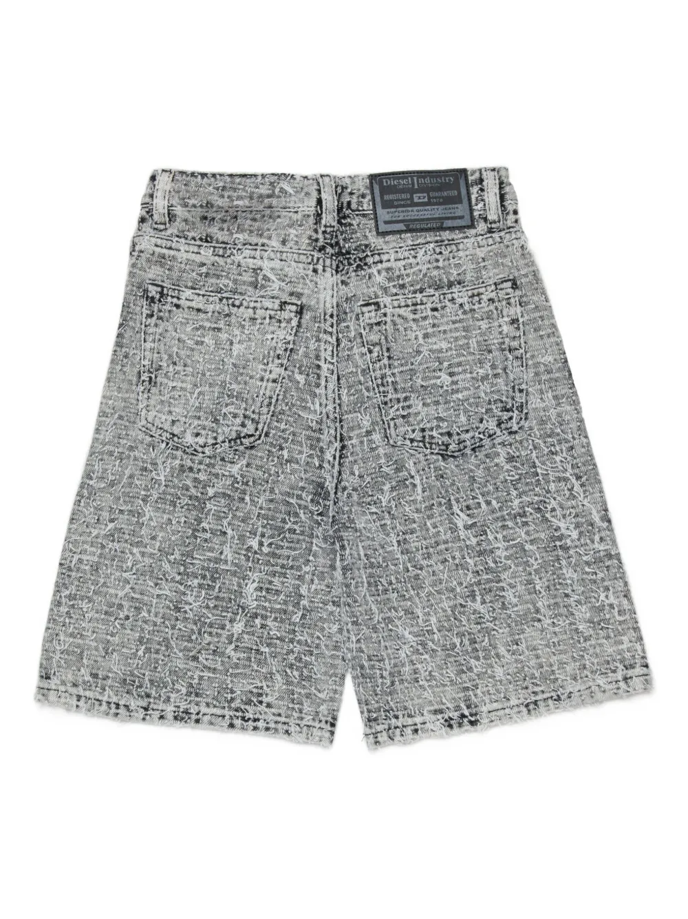 Джинсовые шорты D-argjx-short-j с бахромой Diesel Kids, серый — фото 2