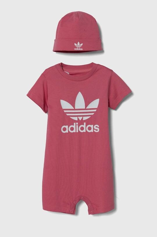 

Хлопковые детские комбинезоны ПОДАРОЧНЫЙ НАБОР adidas Originals, розовый