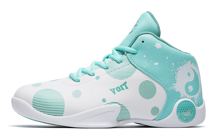 

Баскетбольные кроссовки Basketball Shoes Men High-Top White Apple Green Voit