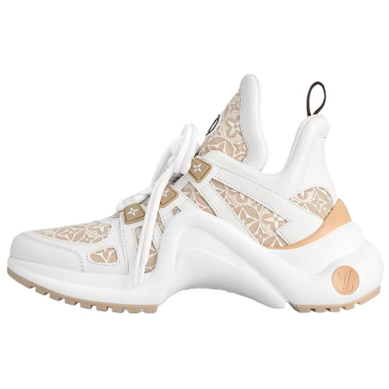 LOUIS VUITTON Женские кроссовки Archlight Low Top Chunky бежевого цвета
