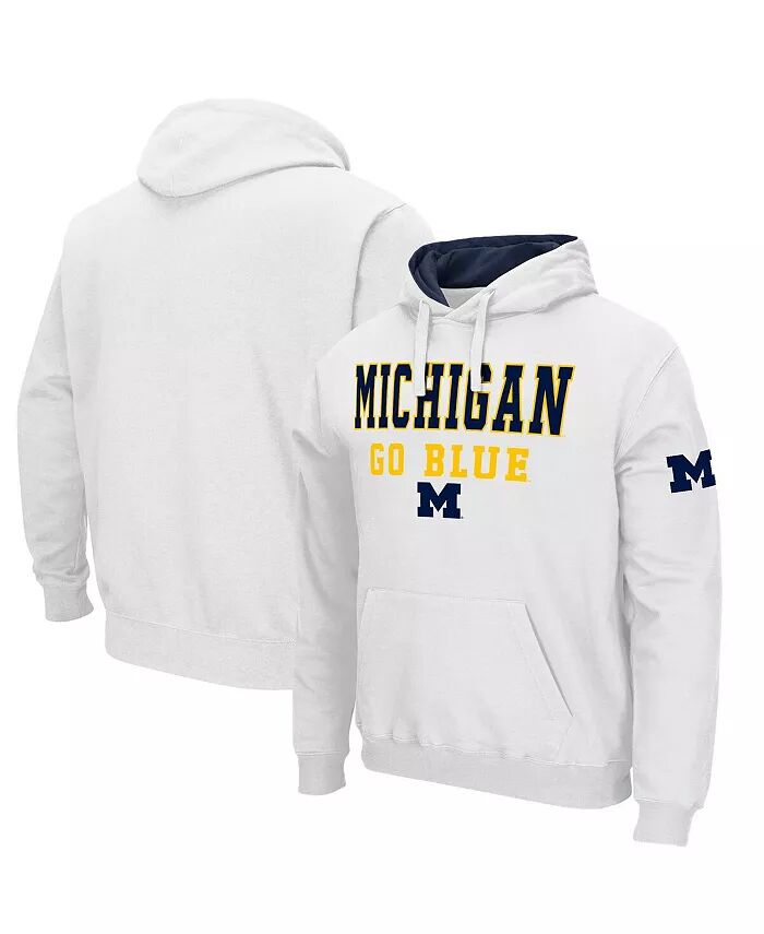

Мужская белая толстовка с капюшоном Michigan Wolverines Sunrise Colosseum