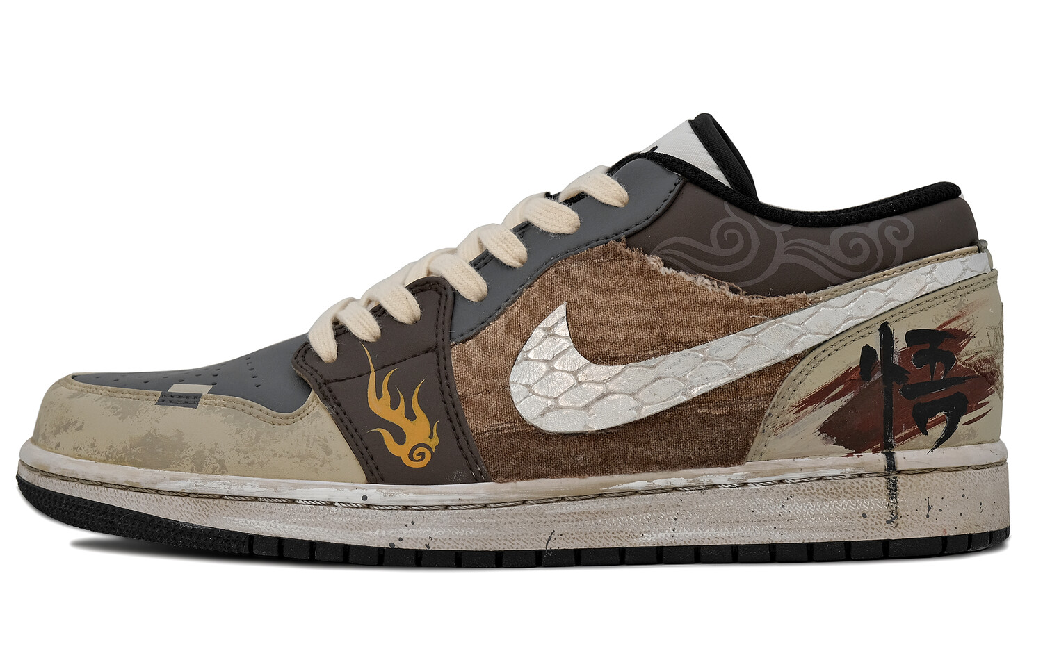 

Баскетбольные кроссовки Air 1 Vintage Men Low-Touch Black Brown Jordan, Черный, Баскетбольные кроссовки Air 1 Vintage Men Low-Touch Black Brown Jordan