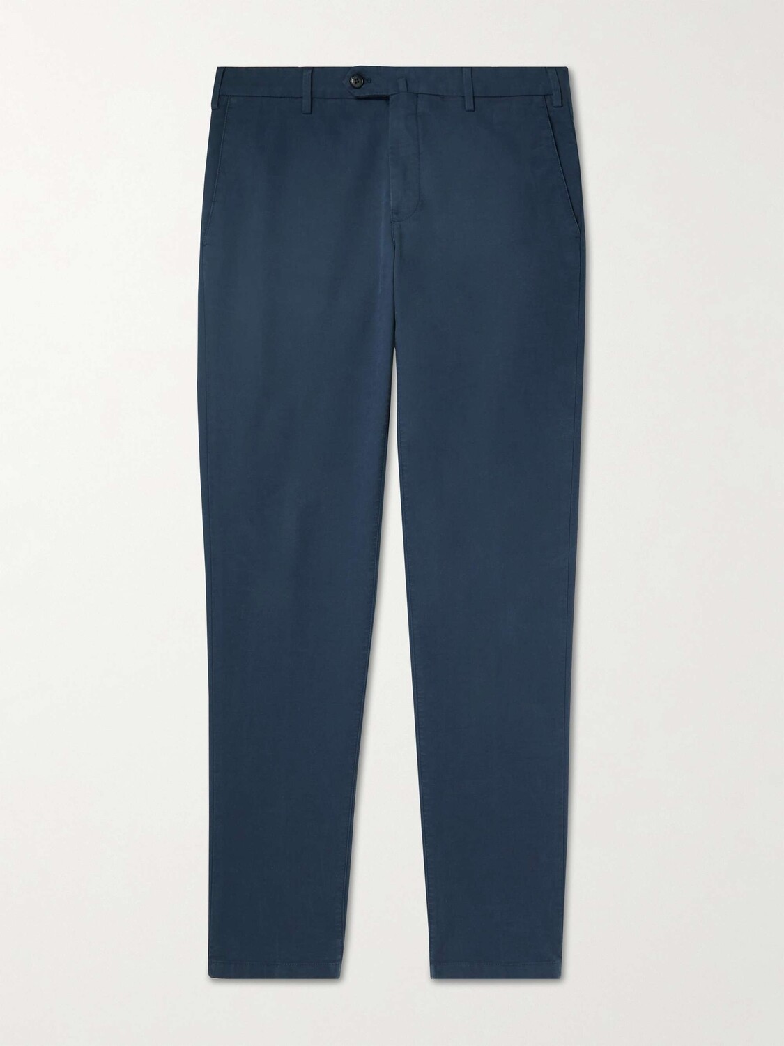 

Брюки Pantaflat Slim-Fit со складками и эластичным хлопком LORO PIANA, синий