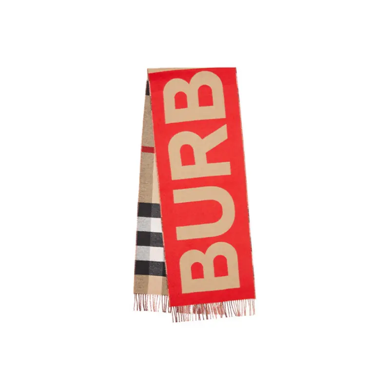 

Burberry Вязаный шарф унисекс, Red