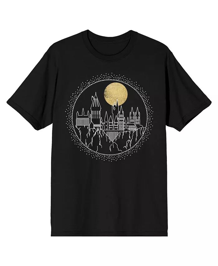 

Мужская черная футболка Hogwarts Line Art Moonrise-XXL Harry Potter, черный