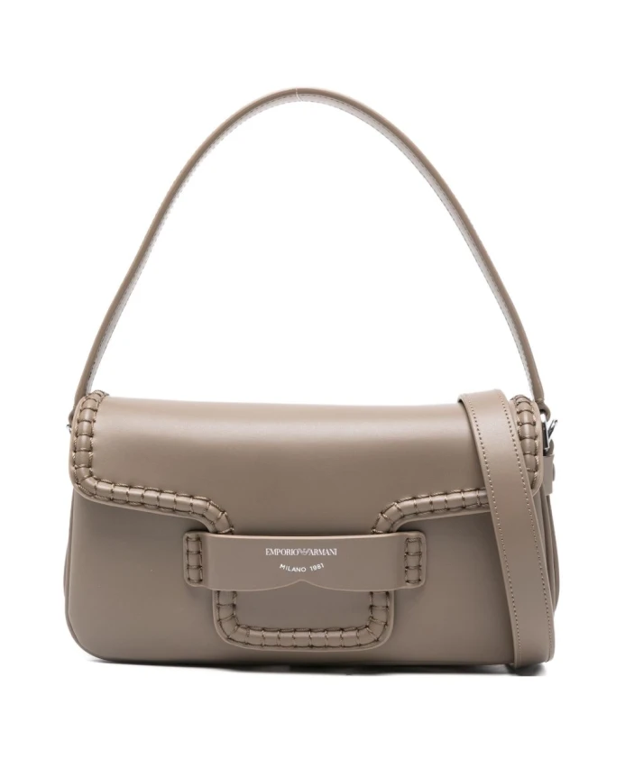 

Сумка через плечо из серой кожи цвета голубиного пера Emporio Armani, серый