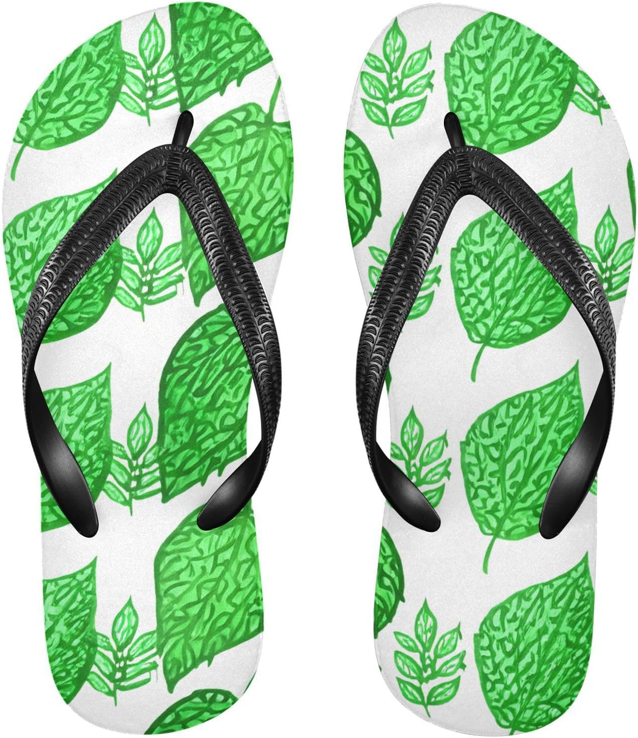 

Шлепанцы с рисунком листьев, белые, для пляжа, душа, резинескользящие летние тапочки для ходьбы, обувь для мужчин и женщин Sinestour