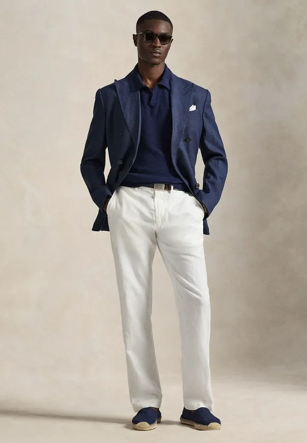 Классические брюки-чиносы bedford из льна и хлопка Polo Ralph Lauren, White — фото 2