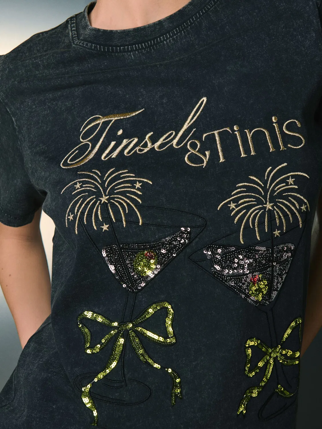 Футболка 'Tinsel Tinis' Next, Anthracite — фото 4