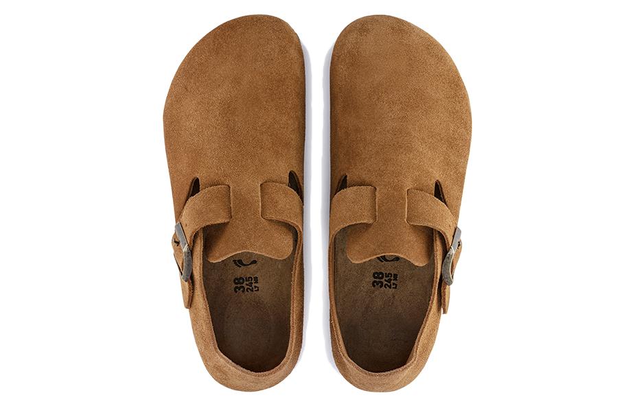 Тапочки (WMNS) Birkenstock London Suede Leather Narrow Fit 'Mink' 1023650, коричневый — фото 4