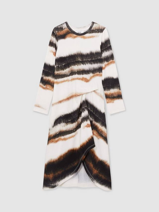 

Детское платье с длинными рукавами и абстрактным принтом Georgia Reiss, Ivory/Multi