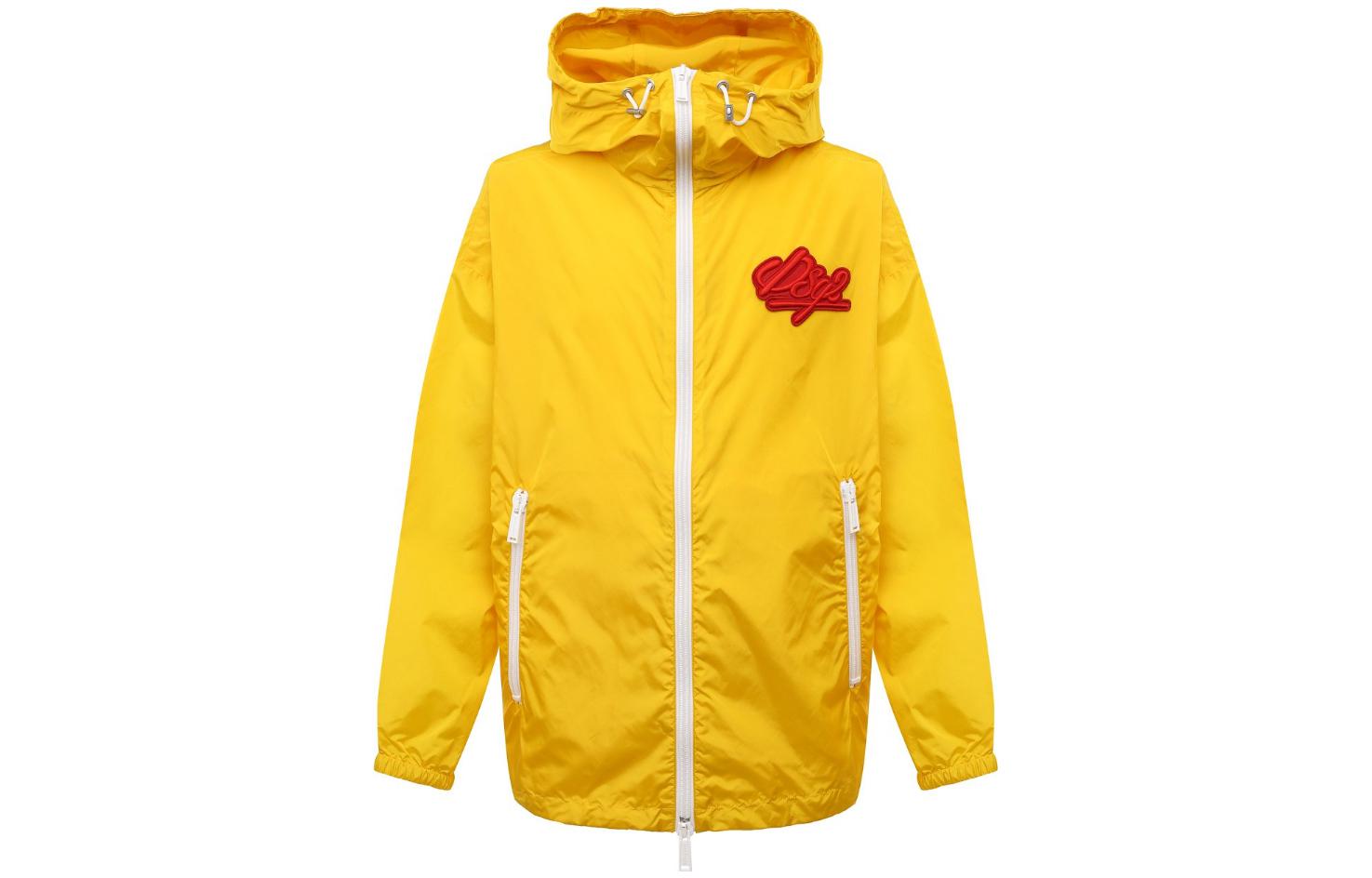 

DSQUARED 2 Куртка с молнией и нашивкой логотипа, Orange