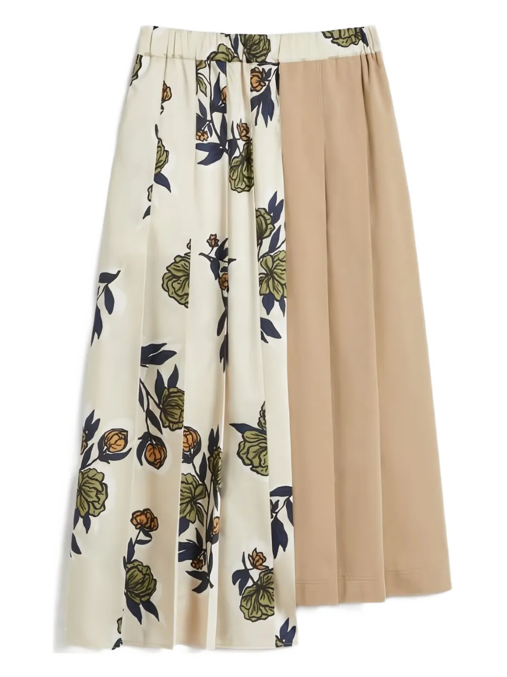 

Плиссированная миди-юбка с цветочным принтом Weekend Max Mara, нейтральный
