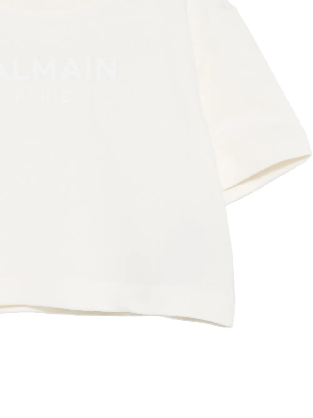 Футболка с круглым вырезом Balmain Kids, бежевый — фото 3