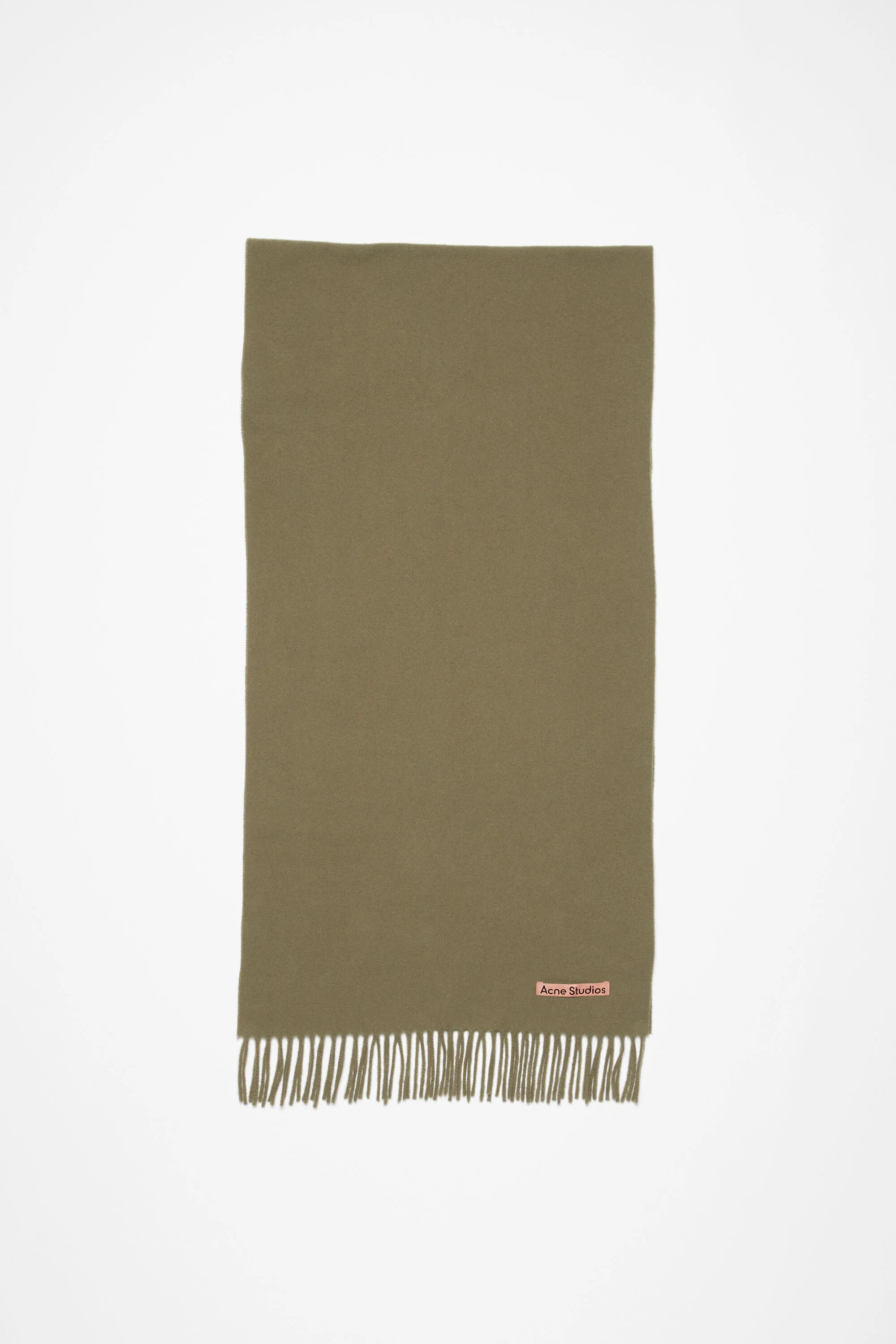 

Шерстяной шарф с бахромой - узкий Acne Studios, Khaki green