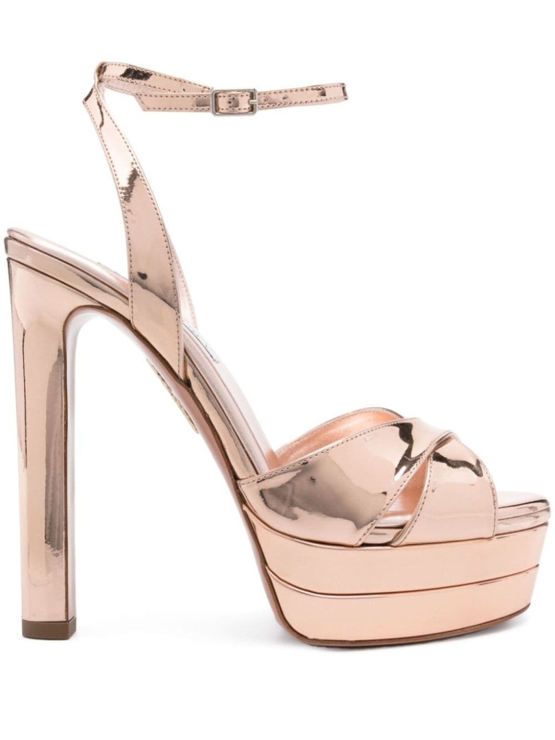 

Aquazzura босоножки Divine Sandal Plateau 130, розовый