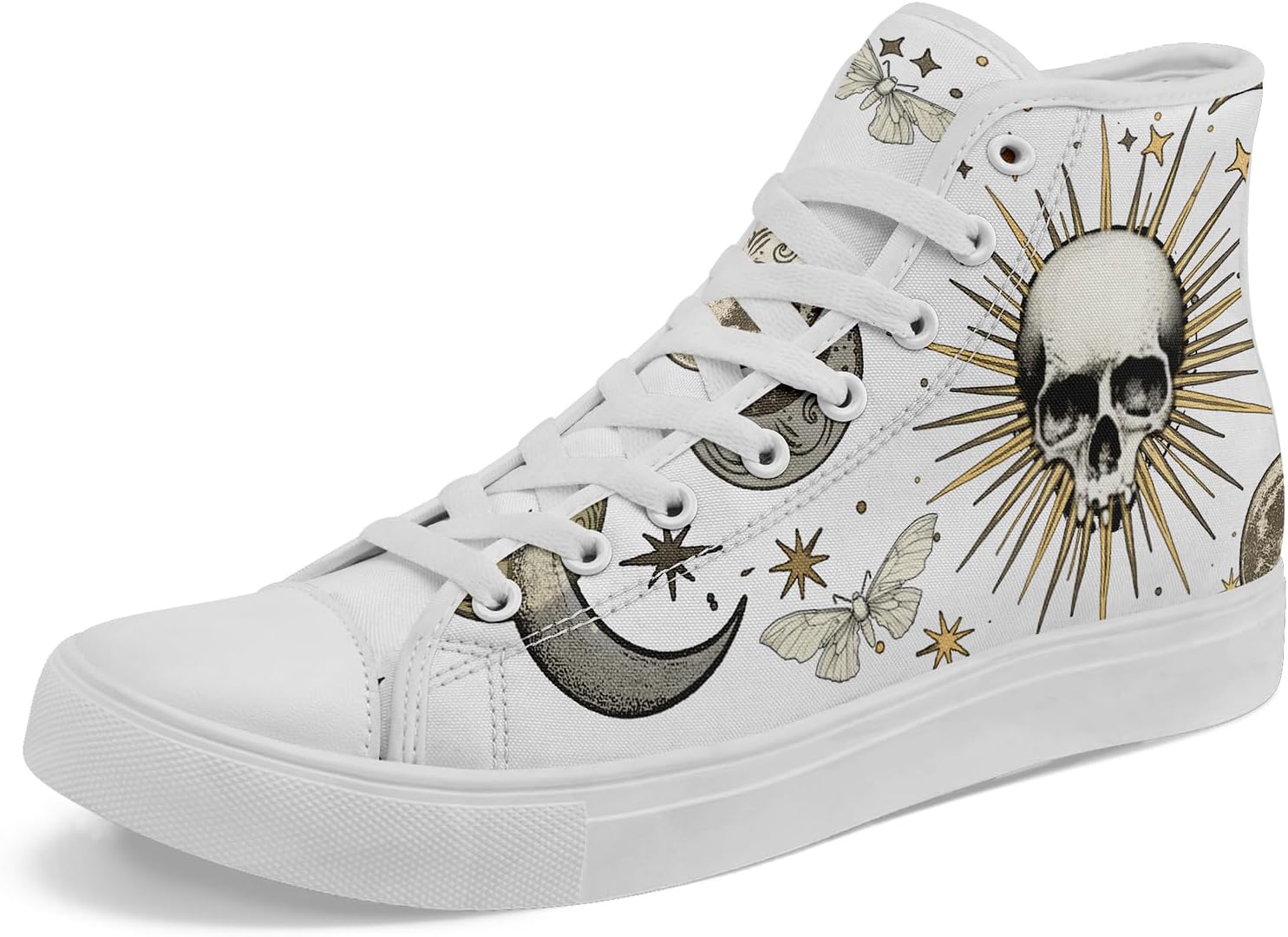 

Женские и мужские винтажные высокие кеды с цветочным принтом на тканевой основе, темный стиль, коттеджкор, шнуровка, повседневная обувь, модные кроссовки для уличного стиля Coolcustomize, черный