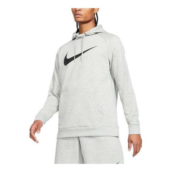 

Толстовка dry graphic dri-fit fitness pullover hoodie 'grey' Nike, серый