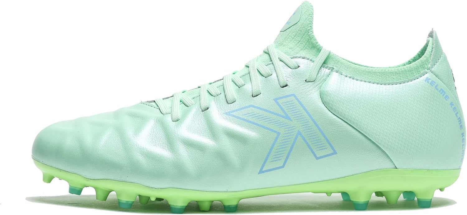 

Футбольные бутсы KELME из телячьей кожи для мужчин и женщин - футбольная обувь для улицы и зала унисекс, размеры для взрослых - искусственная трава AG, зеленый