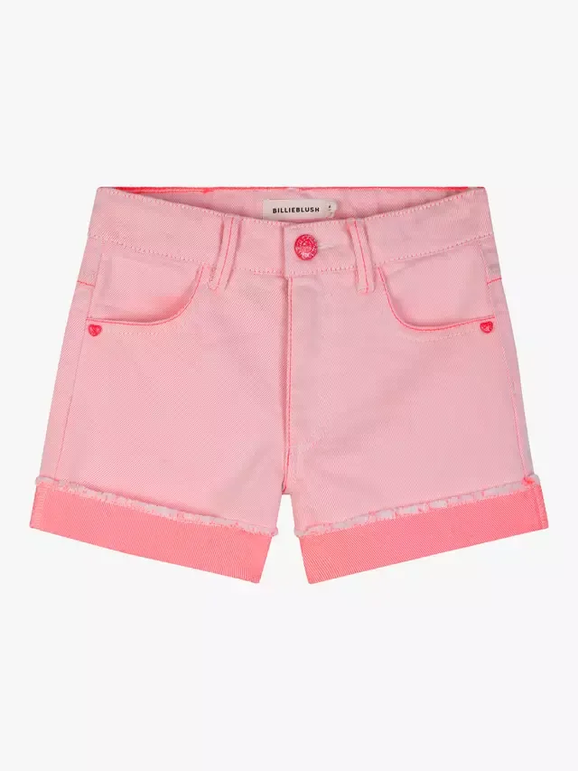 Детские джинсовые шорты с пайетками и карманами, розовые Billieblush