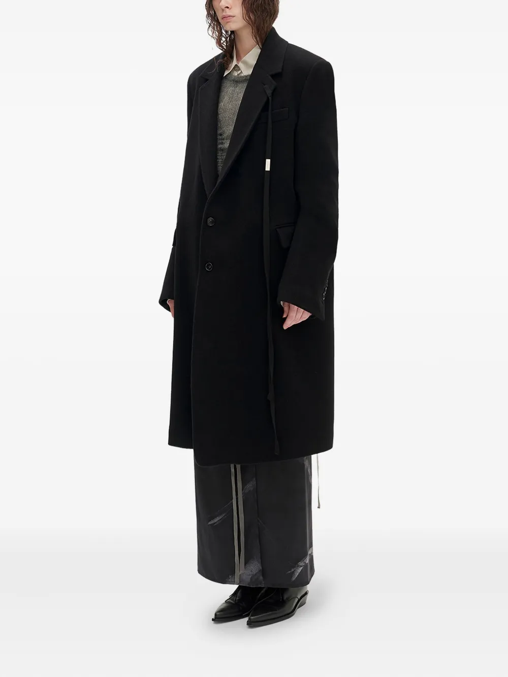 Пальто Viv из шерсти и кашемира Ann Demeulemeester, черный — фото 3