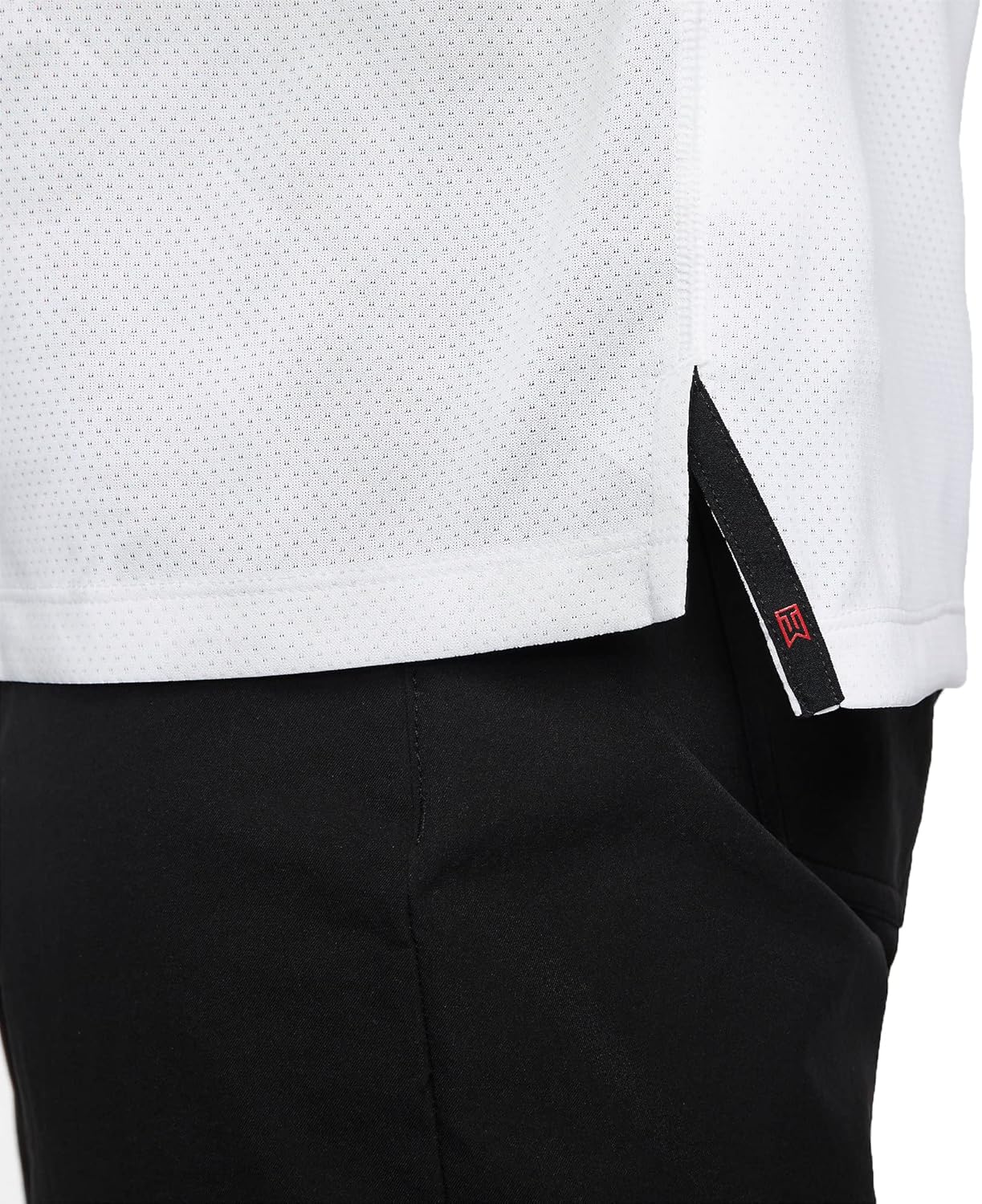 Мужская футболка-поло для гольфа Nike Dri-FIT ADV Tiger Woods TW Printed, White/Black — фото 2