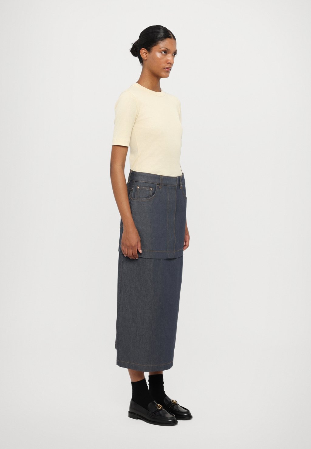 

Юбка из денима SANIA ZIP Claudie Pierlot, синий деним