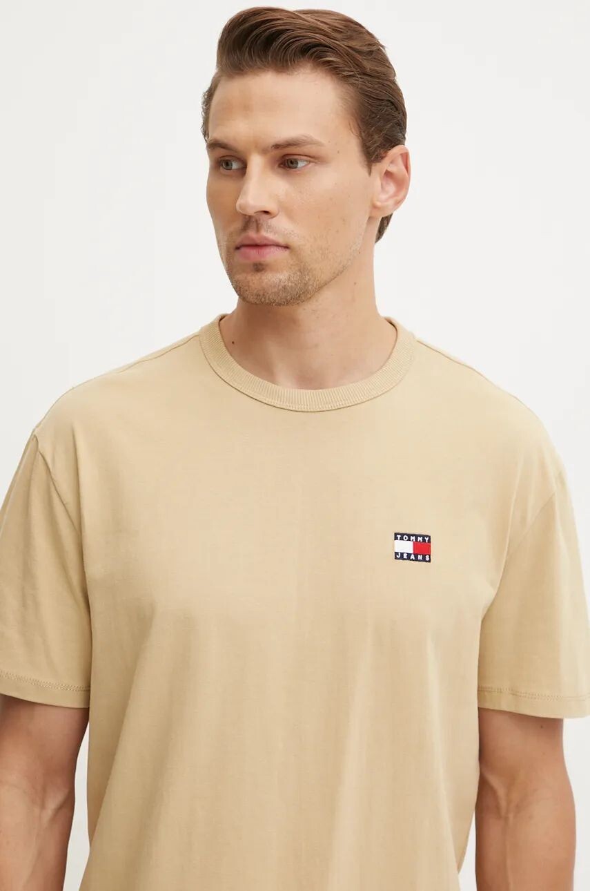 

Хлопковая футболка Tommy Jeans, коричневый