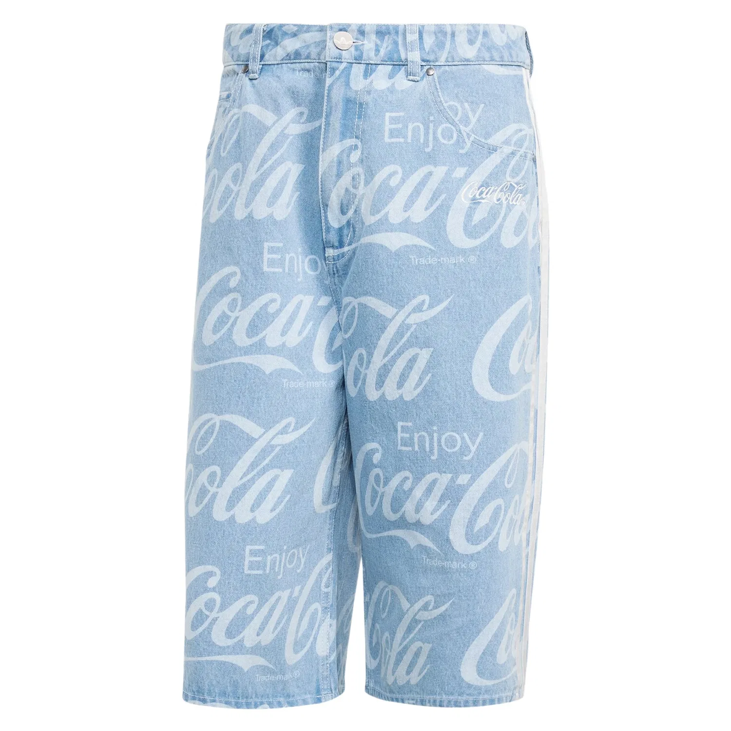 Джинсы Adidas Originals с широкими штанинами цвет Coca-Cola Classic, в синем джинсовом и пастельно-голубом цвете