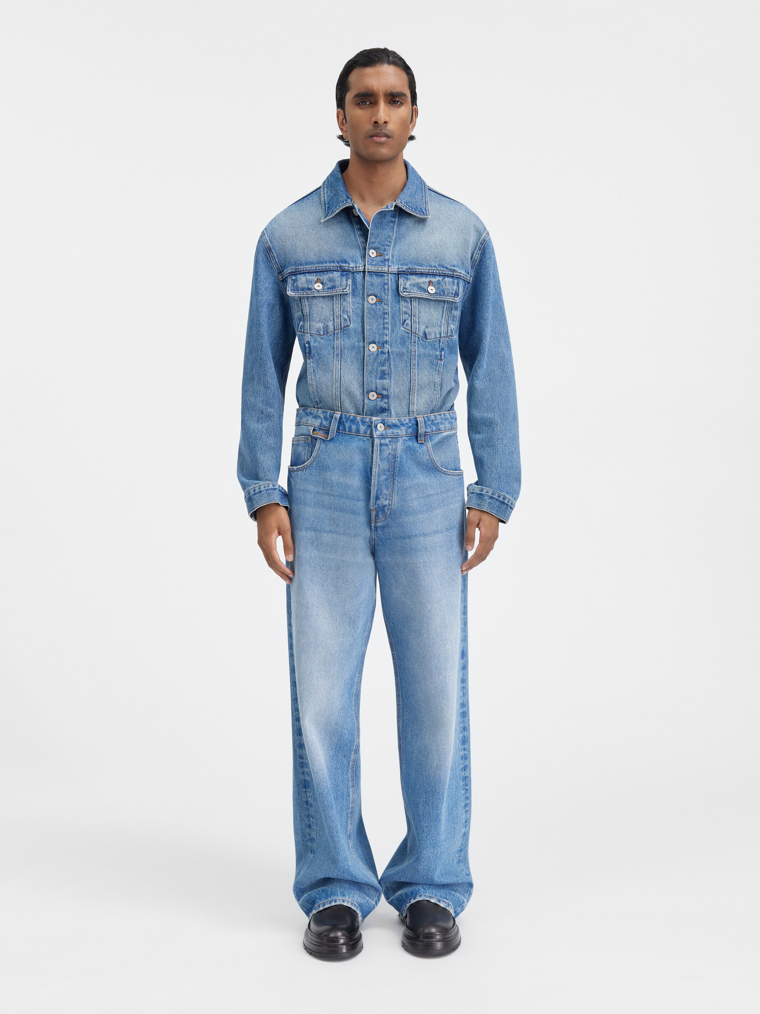 

Мешковатые джинсы JACQUEMUS The wide de-Nîmes denim pants, цвет Blue/Tabac