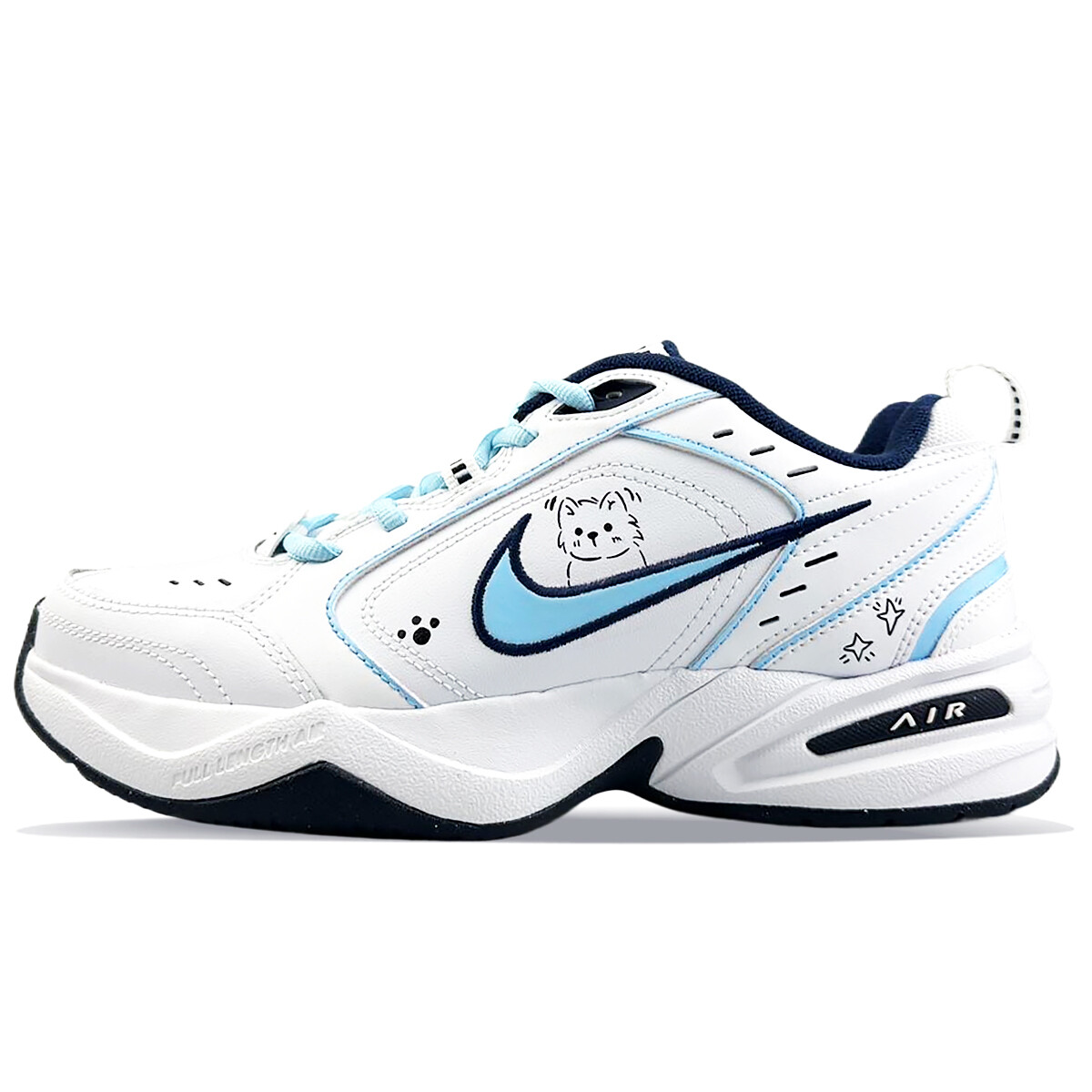 

Кроссовки Nike Air Monarch 4 Chunky Sneakers Unisex Low-Top Blue, Белый, Кроссовки Nike Air Monarch 4 Chunky Sneakers Unisex Low-Top Blue