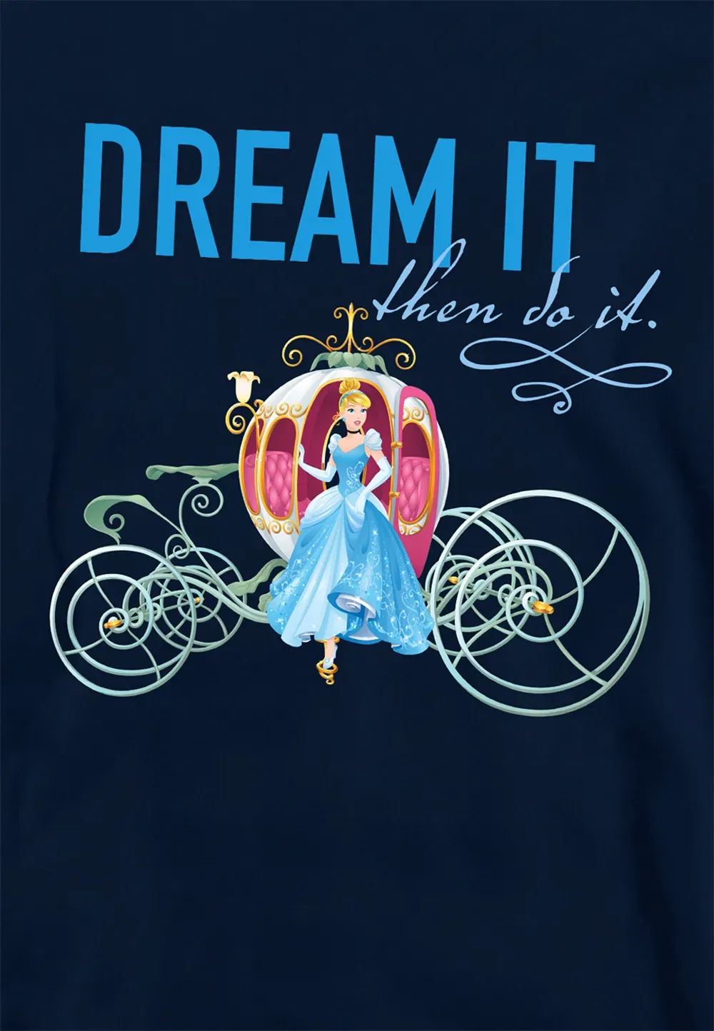 Детский худи Cinderella с Pumpkin Coach Disney, темно-синий — фото 2