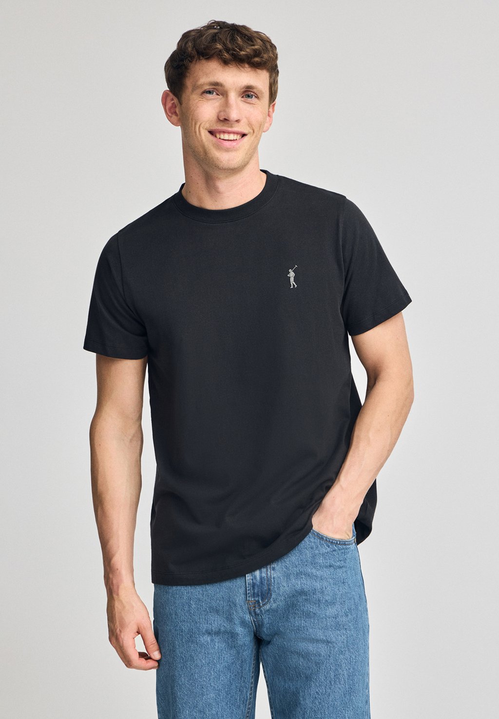 

Базовая футболка SHORT SLEEVE CREWNECK BIG RIGBY GO Polo Club, черный