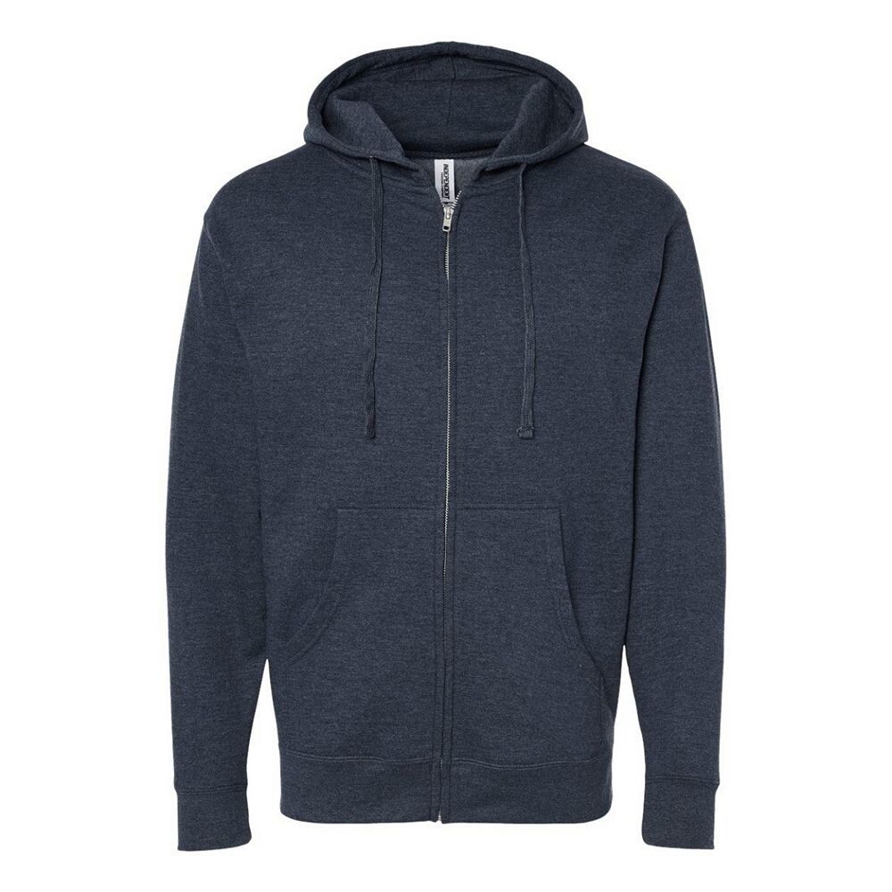 

Толстовка среднего веса с капюшоном и молнией во всю длину Independent Trading Co., цвет Classic Navy Heather