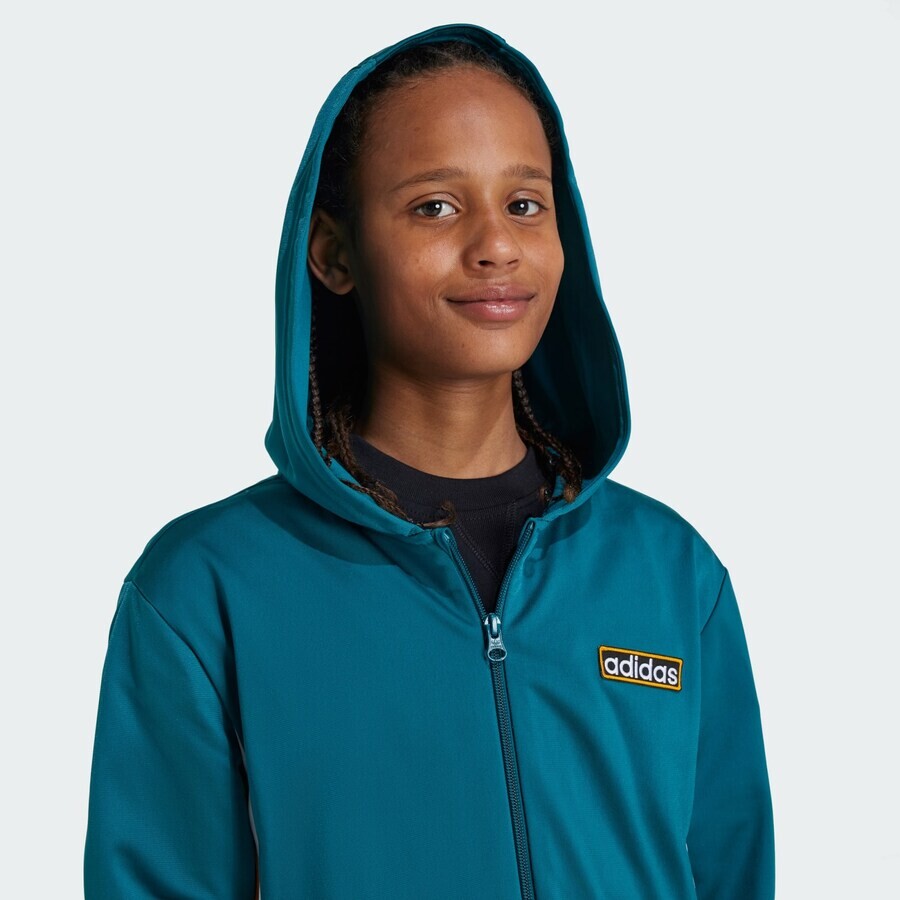 Худи ADIDAS ORIGINALS Zip-Up Hoodie Adibreak, бирюзовый — фото 3