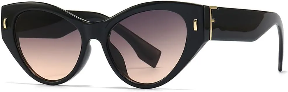 

Женские винтажные солнцезащитные очки «кошачий глаз», ретро-солнцезащитные очки с градиентными линзами, защита от УФ-излучения UV400 generic, Purple Brown