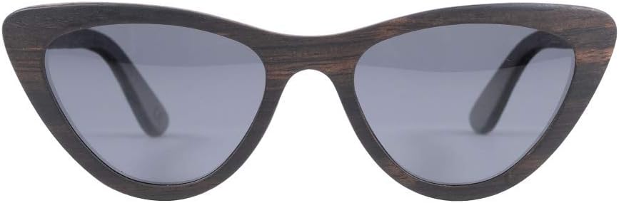 

Солнцезащитные очки Capri Wood Cat Eye с поляризованными линзами, защитой UV400, черными тонированными линзами, классическая деревянная оправа ручной работы, в комплекте с коробкой и салфеткой для чистки Pure Shades, Black