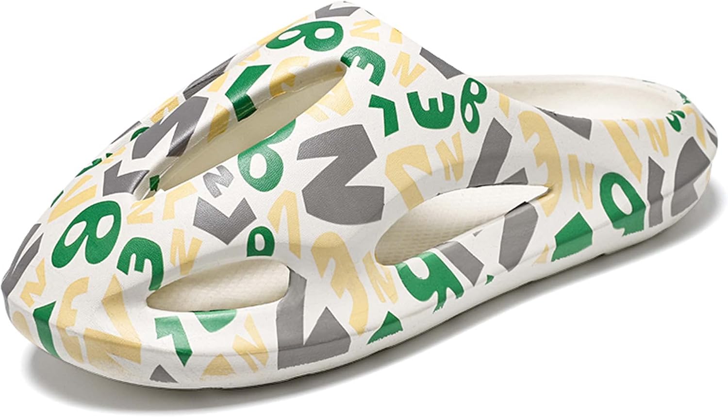 

Мужские летние сандалии с отверстиями, дышащие, комфортные, мягкие, с противоскользящей толстой подошвой, износостойкие, модные, повседневные, пляжные тапочки Generic, зеленый