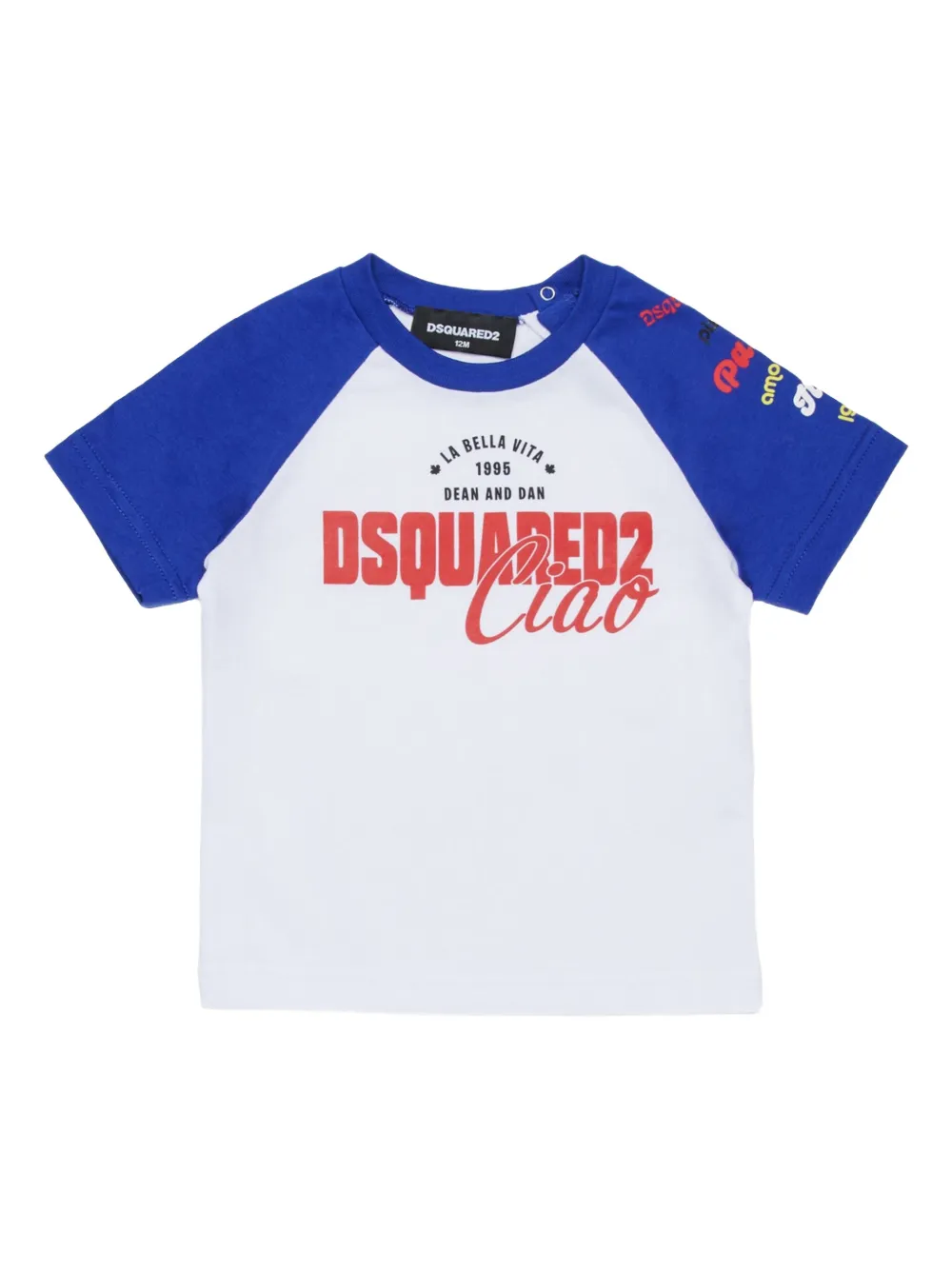 

Футболка с графичным принтом Dsquared2 Kids, белый