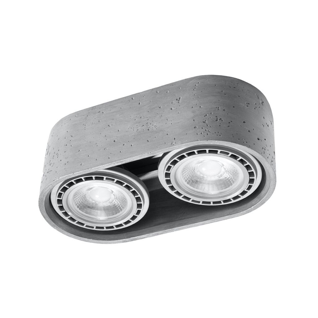 

Потолочный светильник BASIC 2 бетон 2xGU10 40Вт бетон 9x14x27см Sollux Lighting