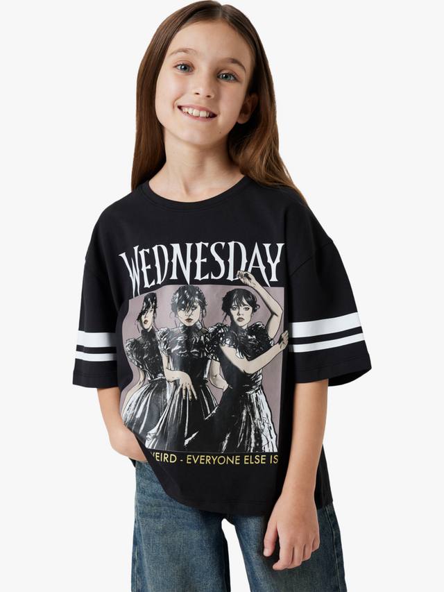 

Детская футболка Cotton Wednesday Addams NAME IT, Black