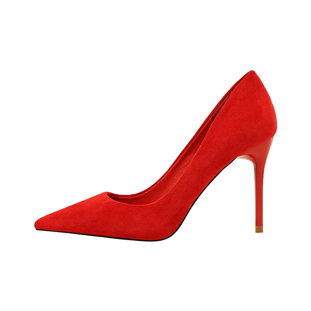 Туфли на тонком каблуке, высокие, 9 см, женские Dunnu, Red 9Cm
