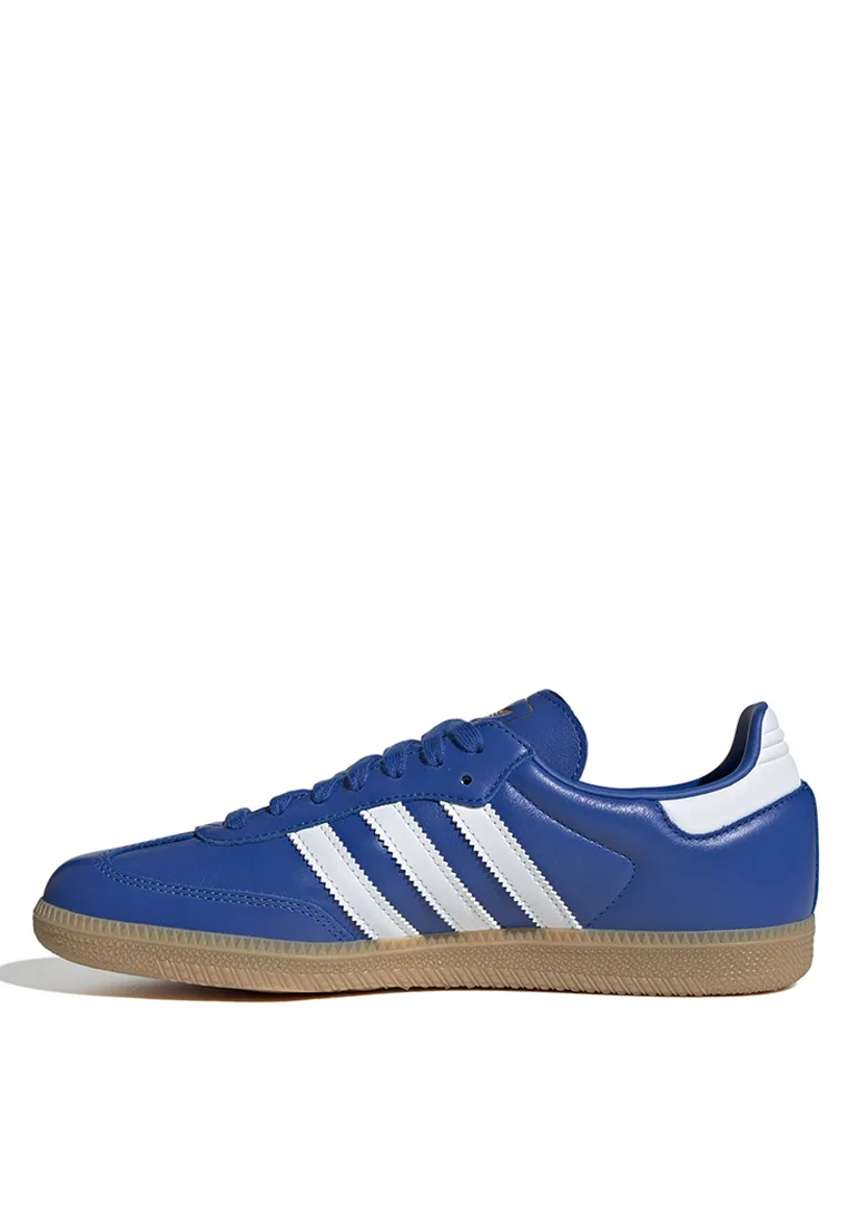 Кроссовки, низкие, Samba OG, Adidas, белый/синий — фото 4