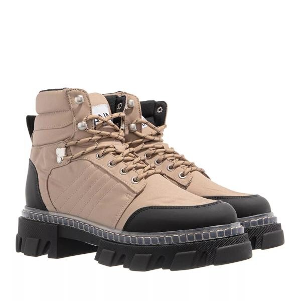 

Сапоги cleated lace up hiking boot tigers Ganni, бежевый