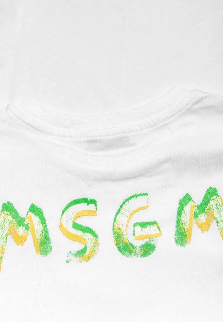 Футболка, хлопок, для детей Msgm, белый — фото 3
