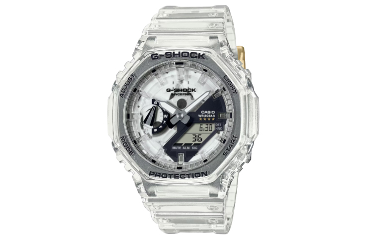 

Мужские часы Casio GA-2140RX-7AJR серии Liquid Crystal/Analog Dual Display белые