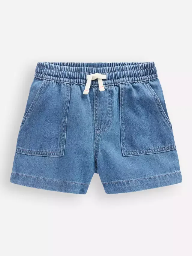 Детские мягкие джинсовые шорты, синий индиго Mini Boden