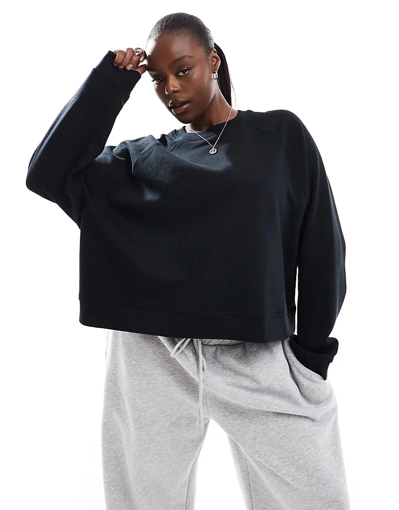 

Толстовка свободного кроя ASOS DESIGN Curve с отделкой реглан черного цвета Asos Curve