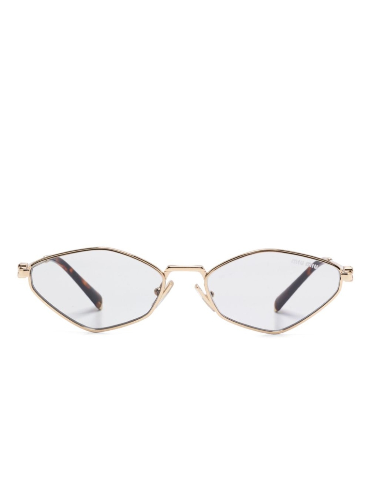

Miu Miu Eyewear солнцезащитные очки Regent, золотой